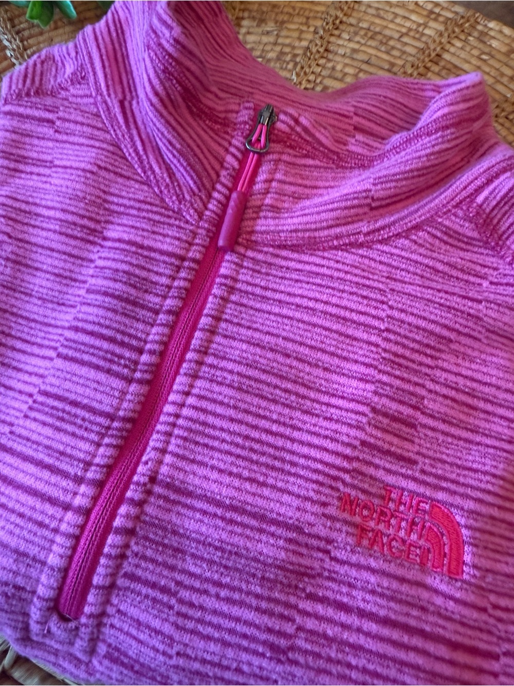 The North Face Women's Pink Textured Quarter-Zip Pullover - Picture 13 of 14